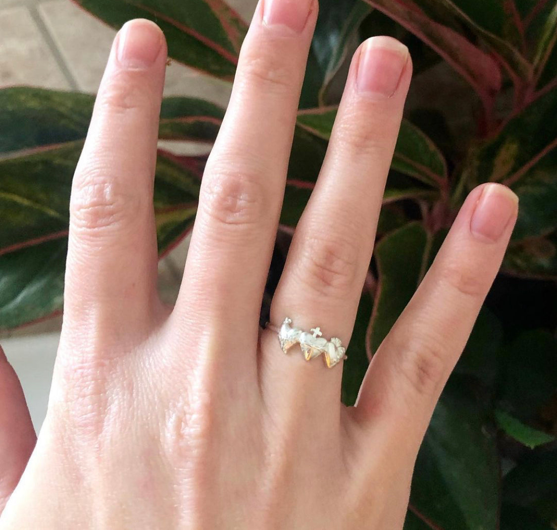 Holy Family Hearts® Ring in Sterling Silver