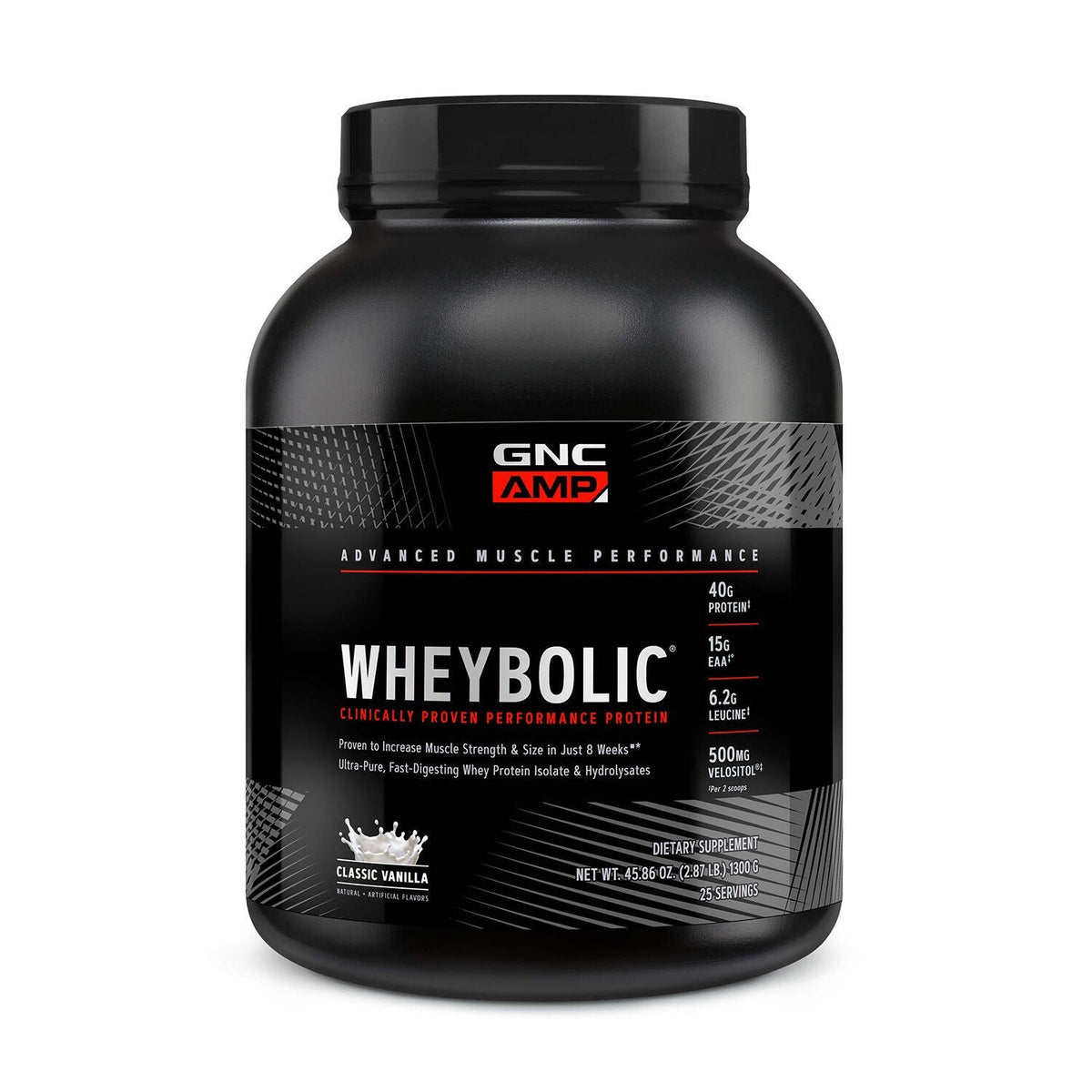 GNC AMP Wheybolic Whey Protein Powder, 2.9 lb (25 Servings)