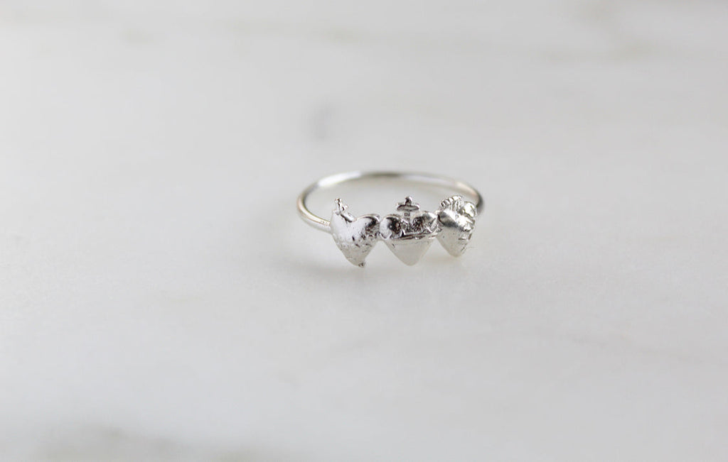 Holy Family Hearts® Ring in Sterling Silver