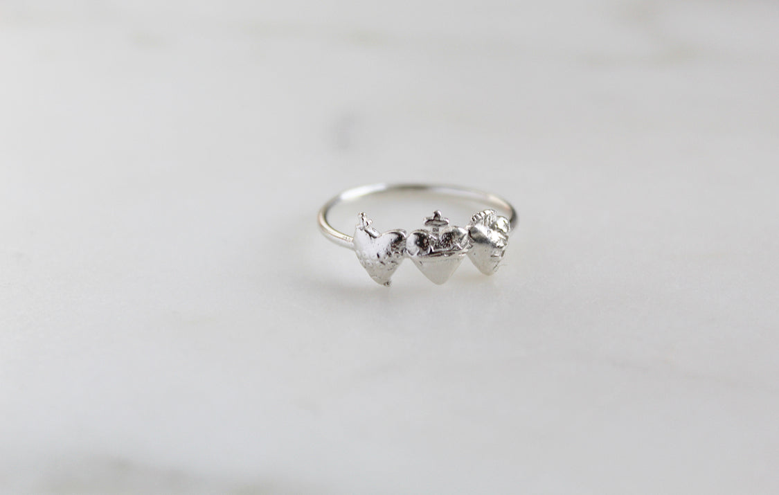Holy Family Hearts® Ring in Sterling Silver