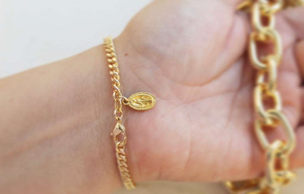 Miraculous Medal Link Bracelet