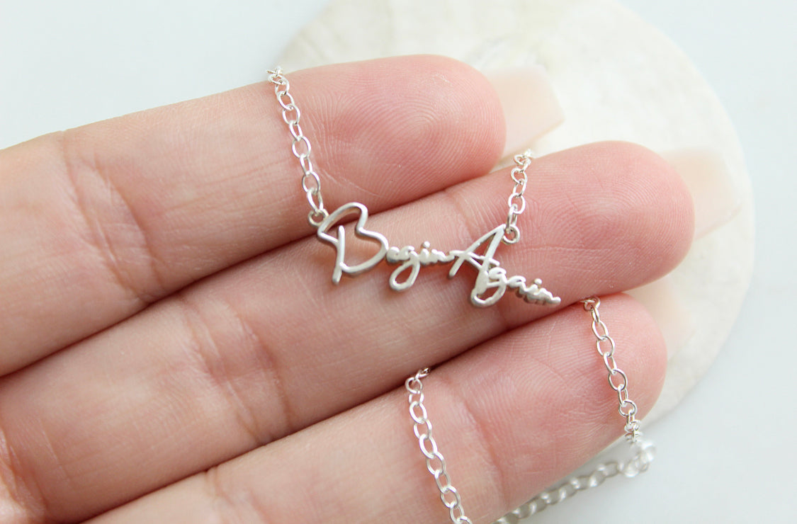 Begin Again necklace in Sterling Silver