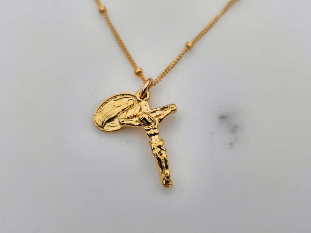 Miraculous Medal and Crucifix Necklace