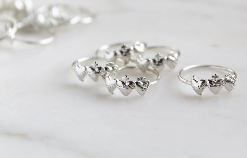 Holy Family Hearts® Ring in Sterling Silver