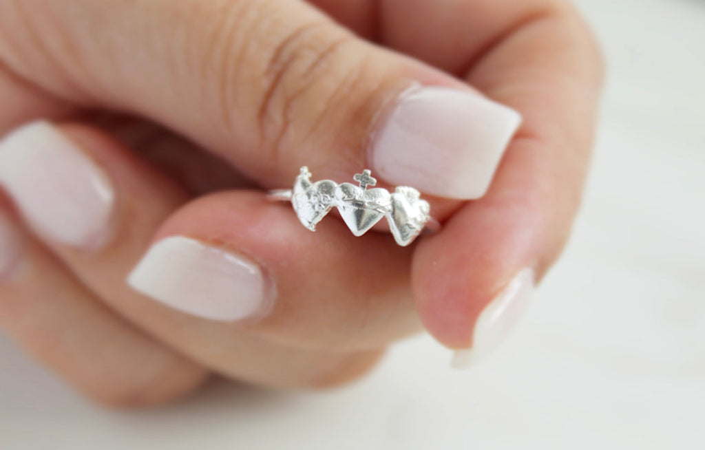 Holy Family Hearts® Ring in Sterling Silver