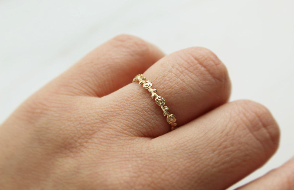 Mystical Rose Ring 14k Yellow Gold