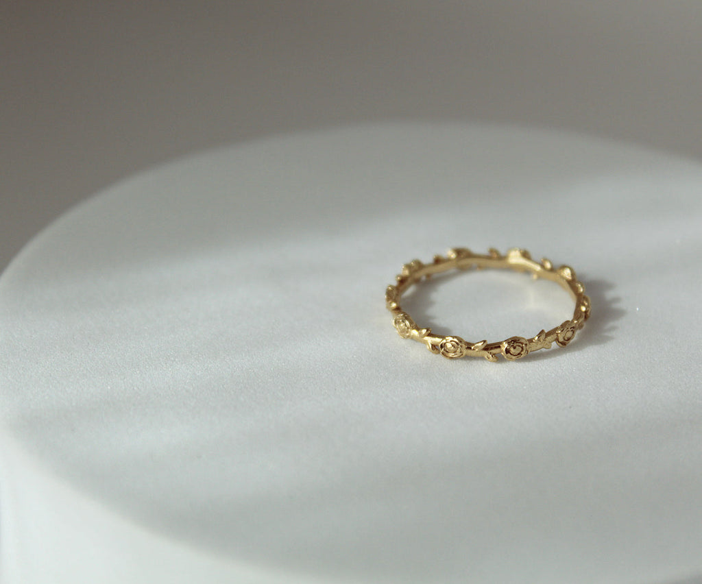 Mystical Rose Ring 14k Yellow Gold