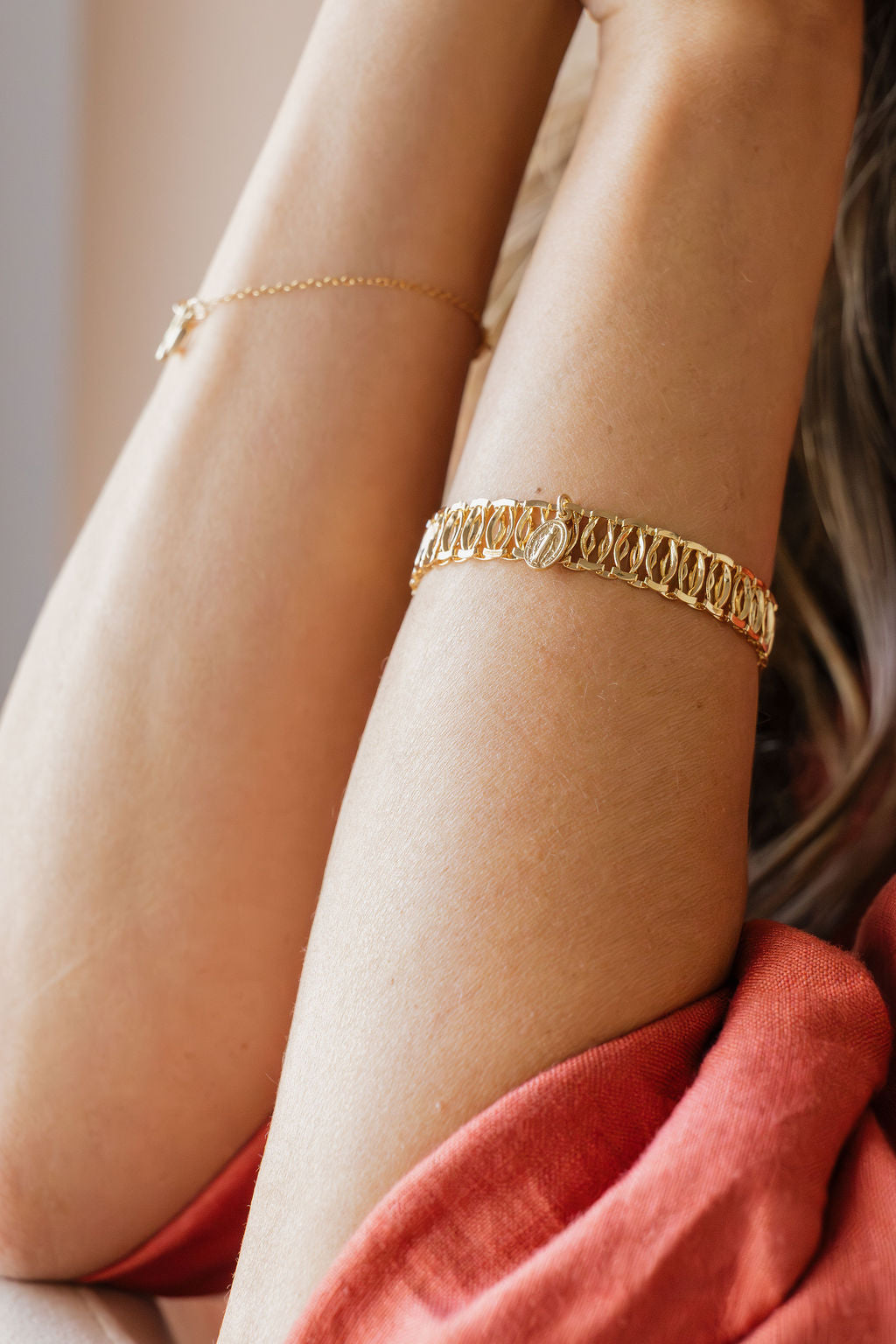 Lace Miraculous Medal Bracelet