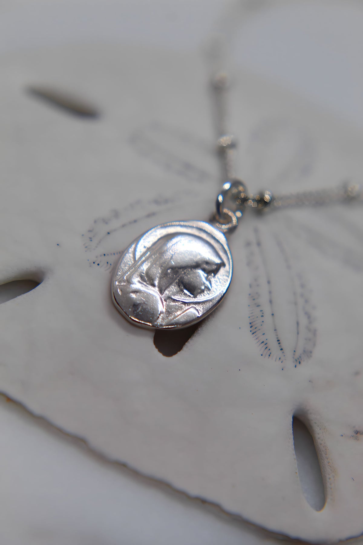 Mary Oval Sterling Silver Necklace