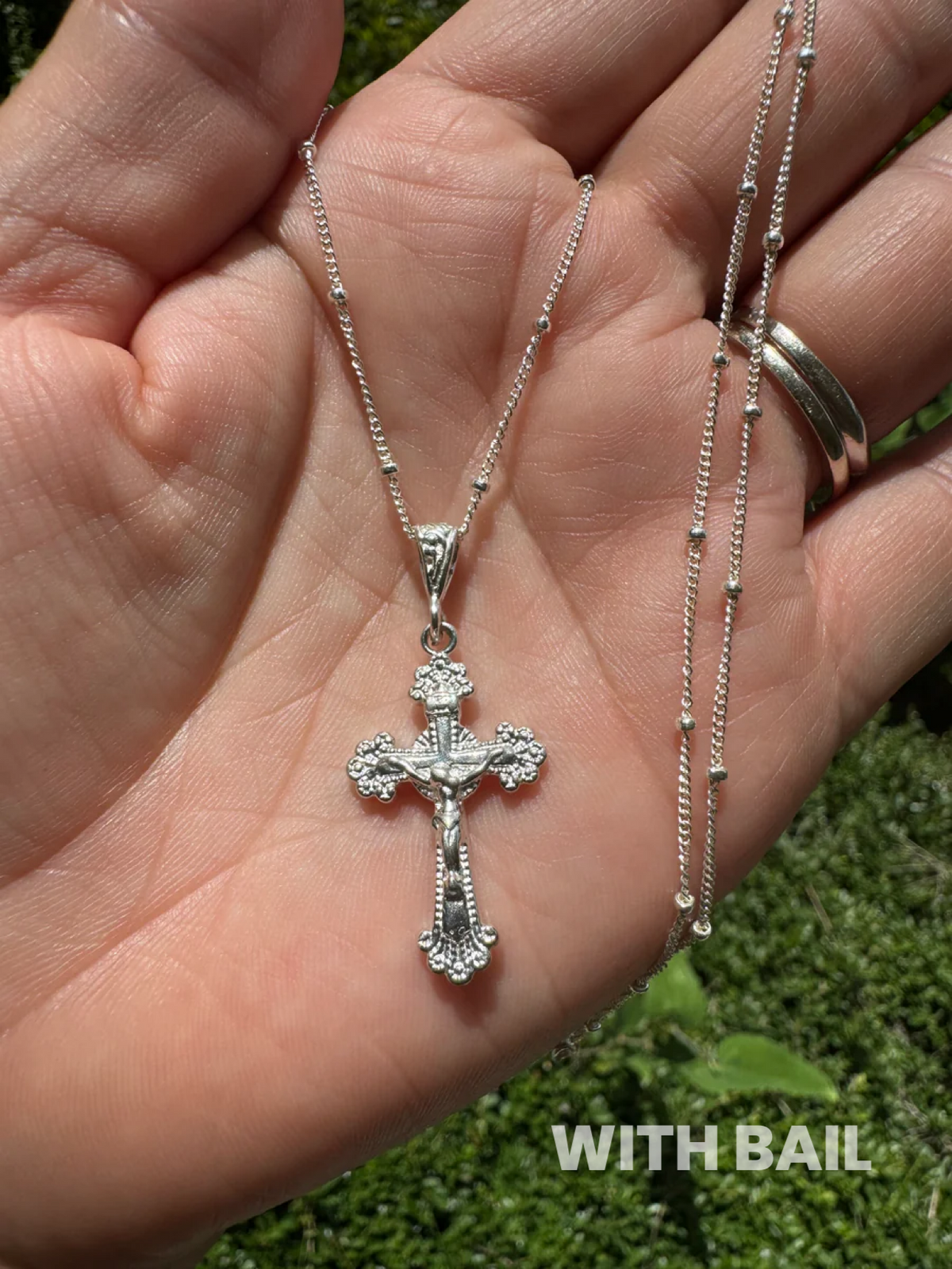 Crucifix Necklace in Sterling Silver