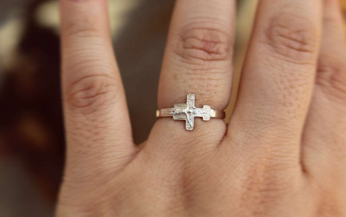 San Damiano Crucifix Ring in Silver