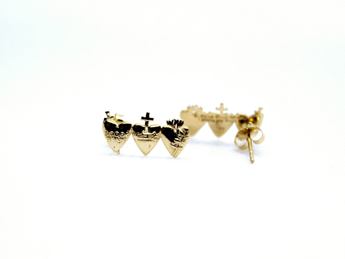 Holy Family Hearts® Earrings in 14K
