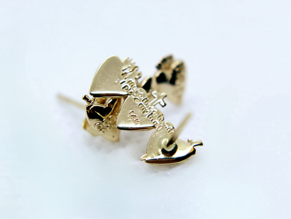 Holy Family Hearts® Earrings in 14K