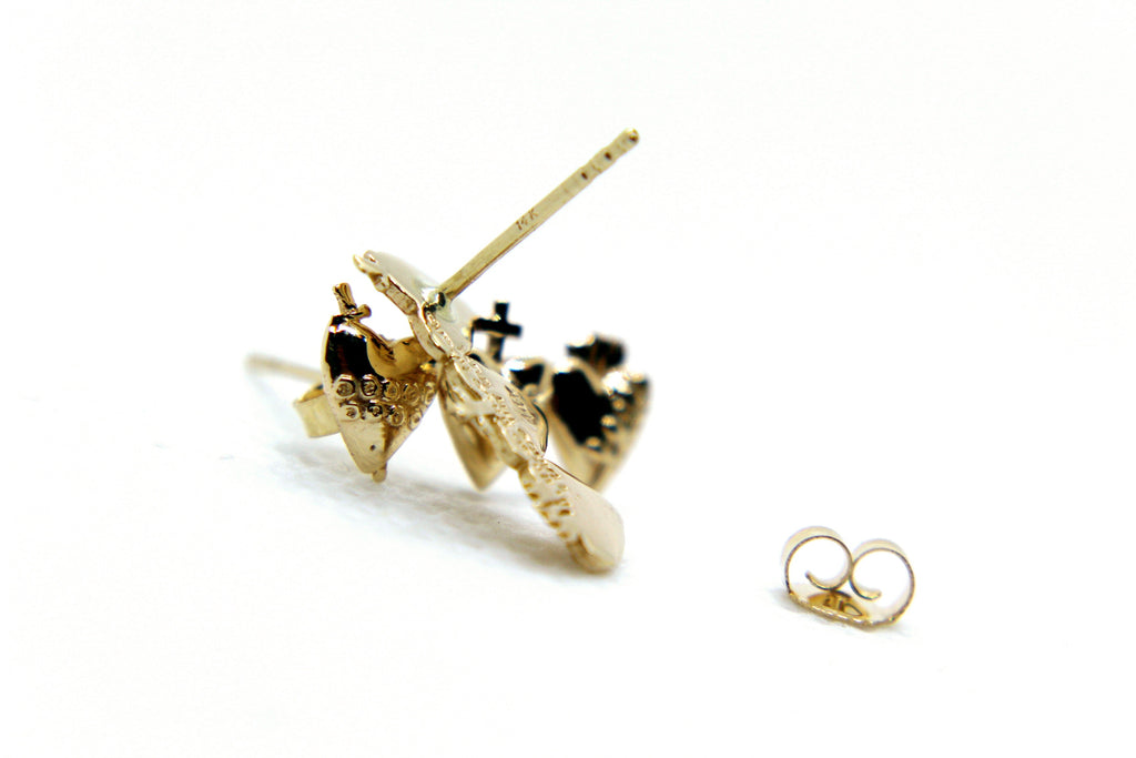Holy Family Hearts® Earrings in 14K