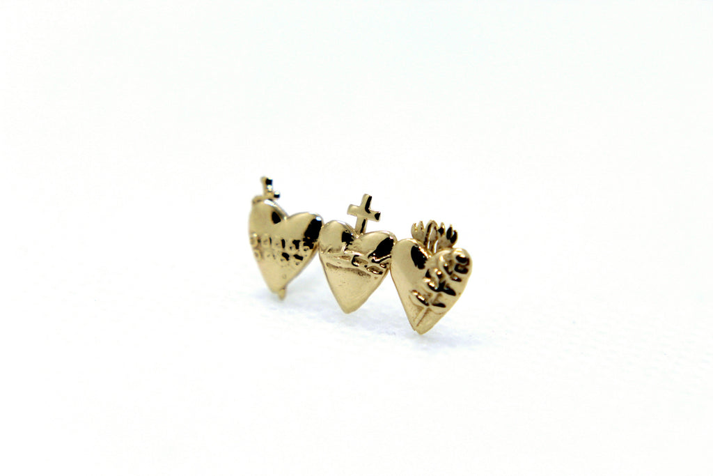 Holy Family Hearts® Earrings in 14K