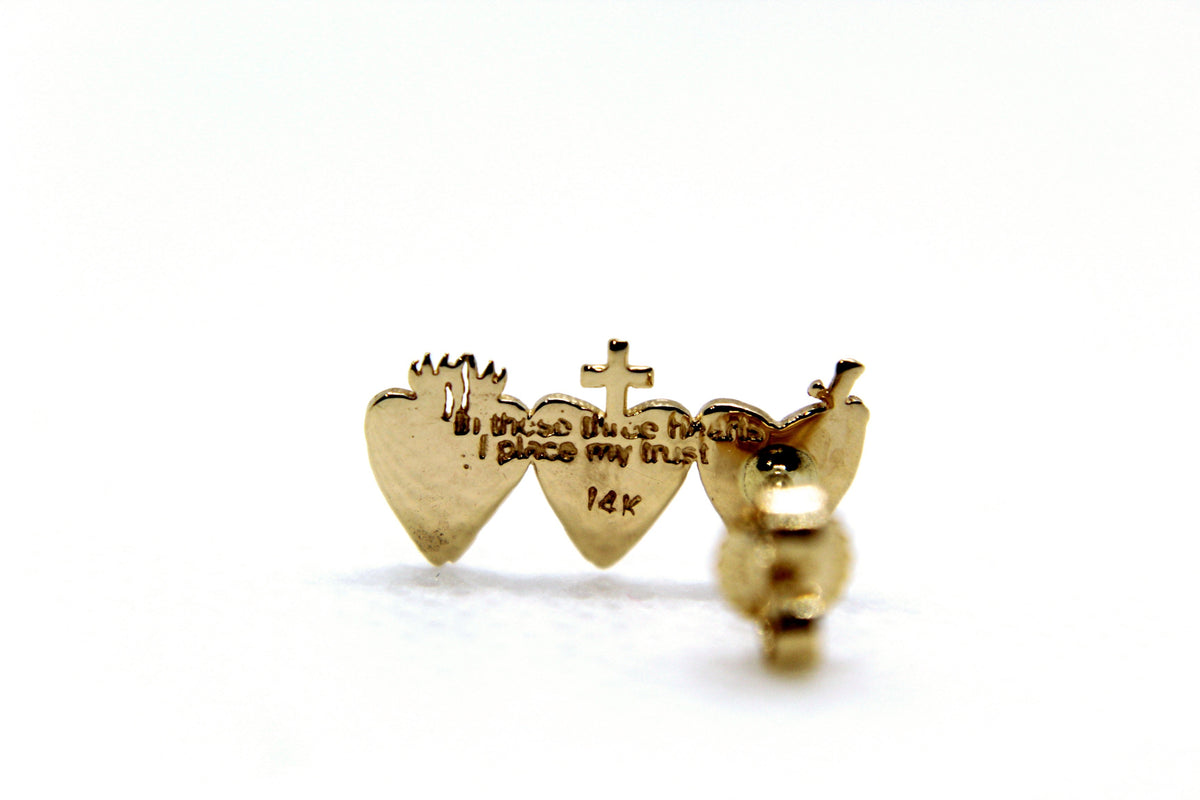 Holy Family Hearts® Earrings in 14K