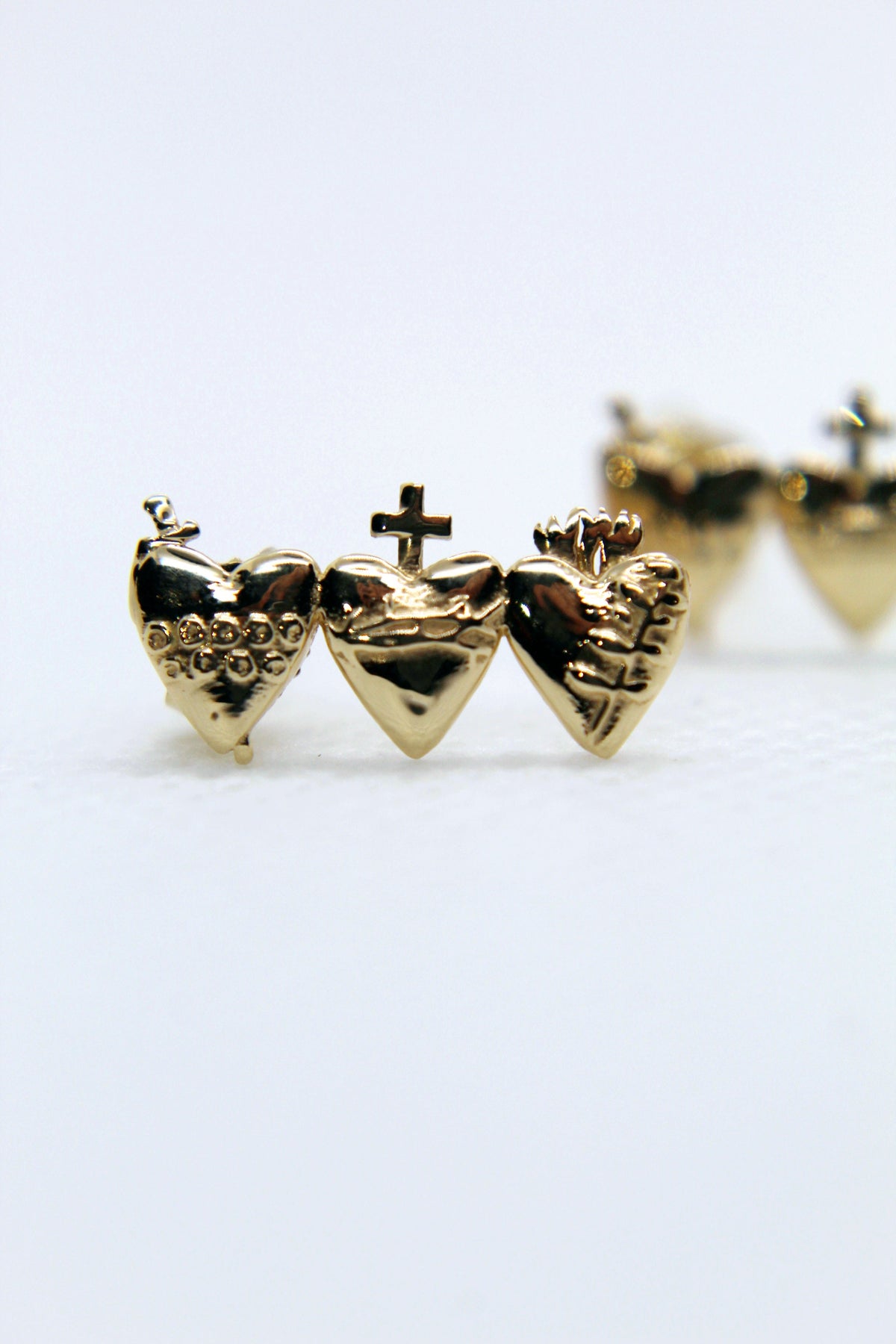 Holy Family Hearts® Earrings in 14K