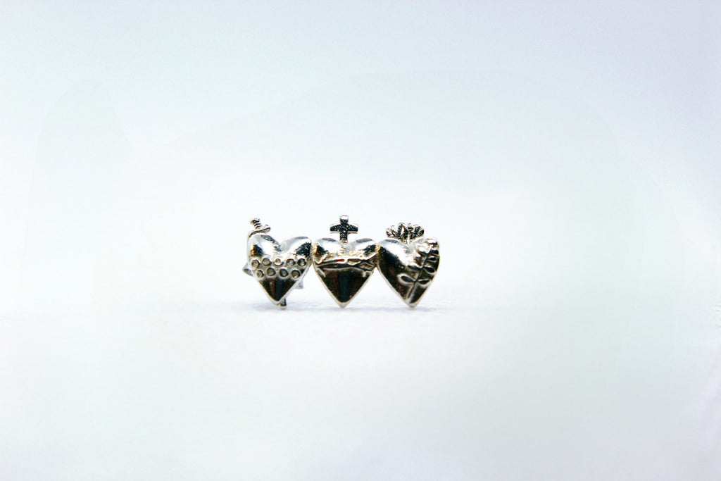Holy Family Hearts® Earrings in 925 Sterling Silver
