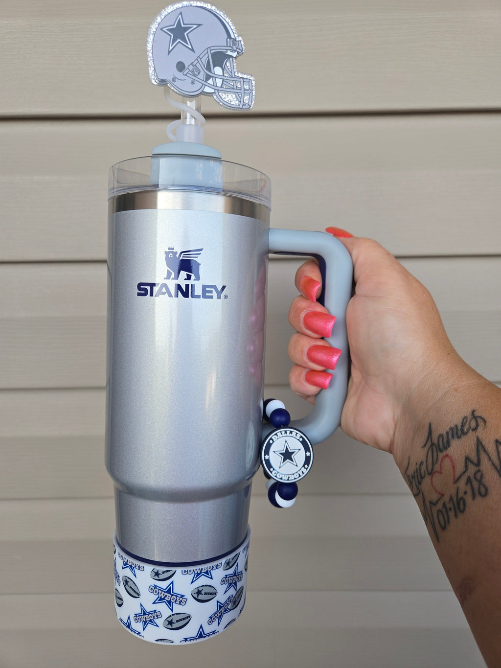 10MM Dallas Cowboys Acrylic Strawtopper