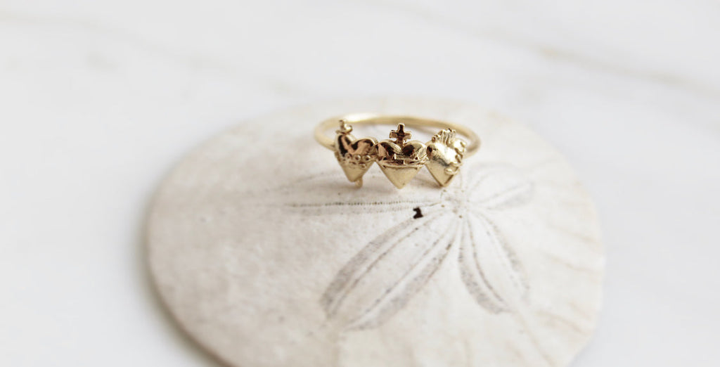 Holy Family Hearts® Ring in 14k Yellow Gold