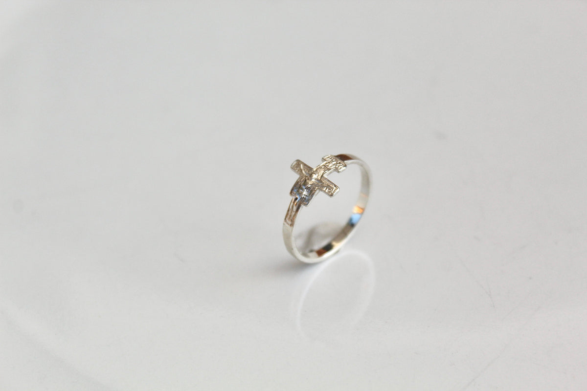 San Damiano Crucifix Ring in Silver