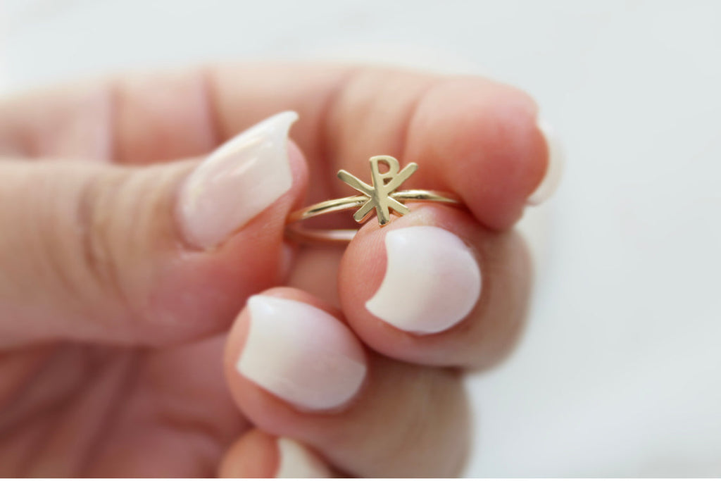 14k Gold Chi Rho Ring