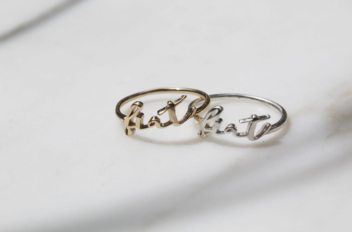Fiat Ring in 14k Gold