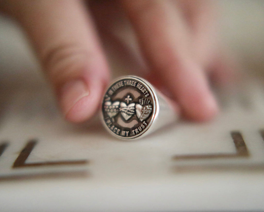 Holy Family Hearts® Signet Ring
