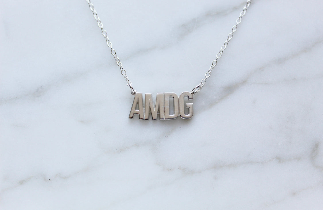 AMDG in Sterling Silver