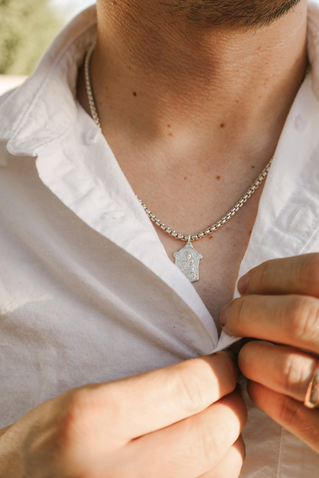 Men’s Saint Joseph Necklace| 925 Sterling Silver