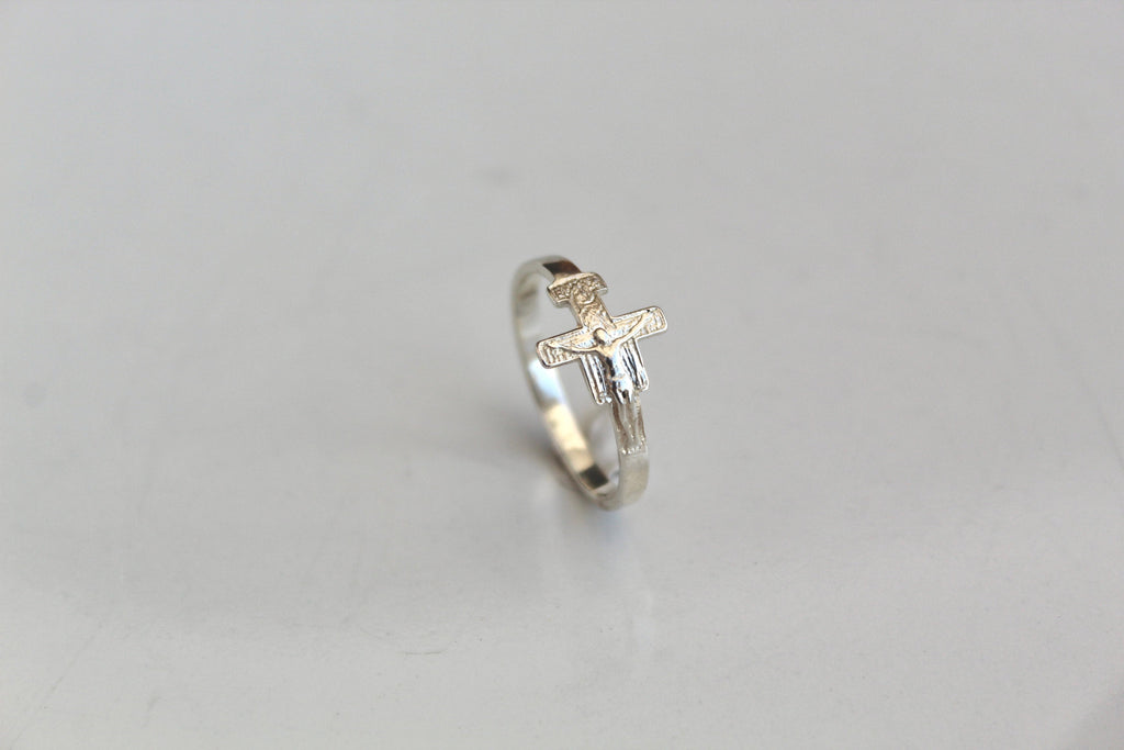 San Damiano Crucifix Ring in Silver
