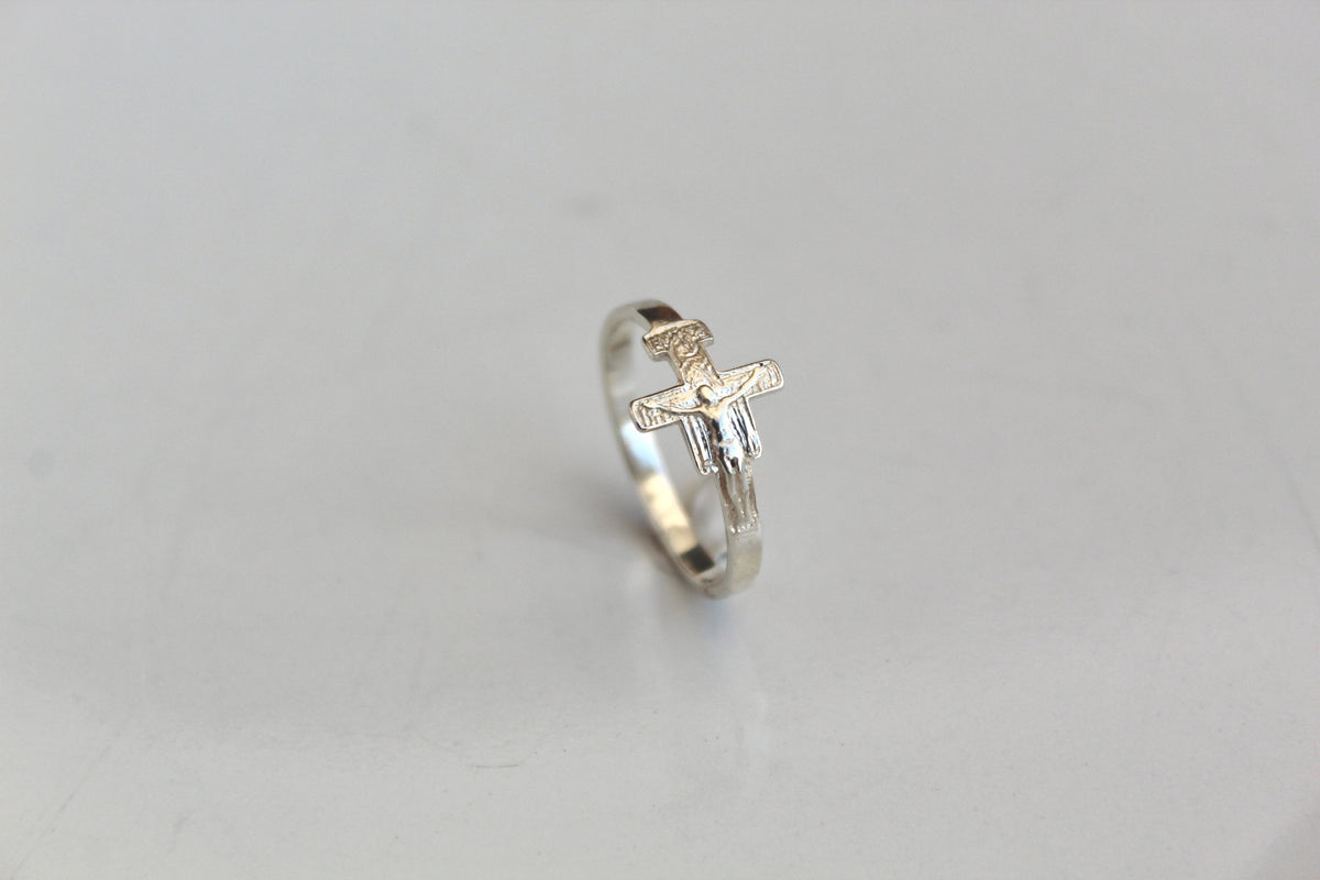 San Damiano Crucifix Ring in Silver