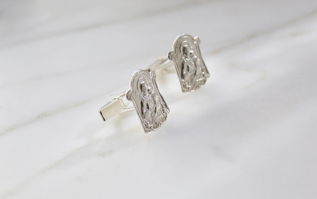 St. Joseph Cufflinks in 925 Sterling Silver