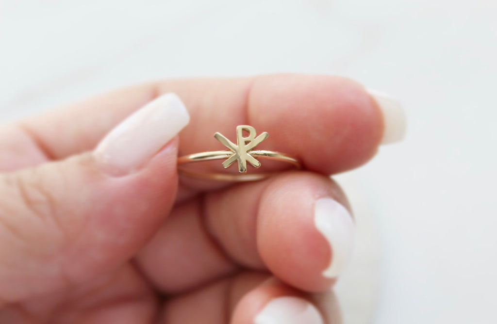 14k Gold Chi Rho Ring