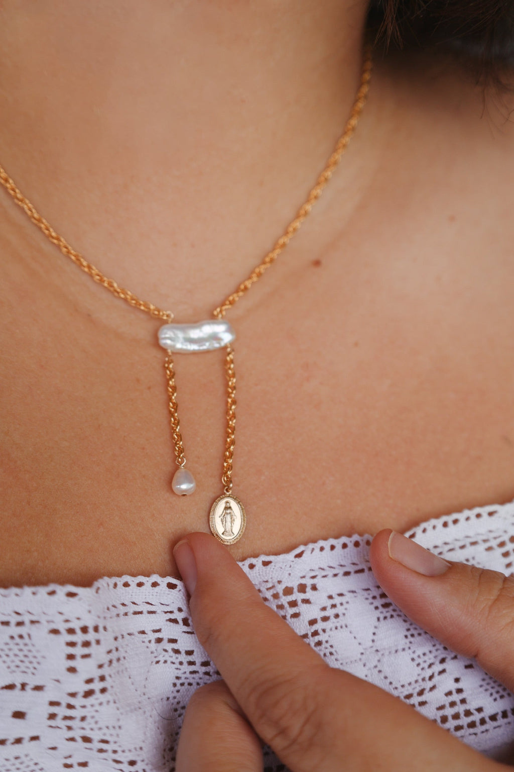 Juliettes Miraculous Medal necklace