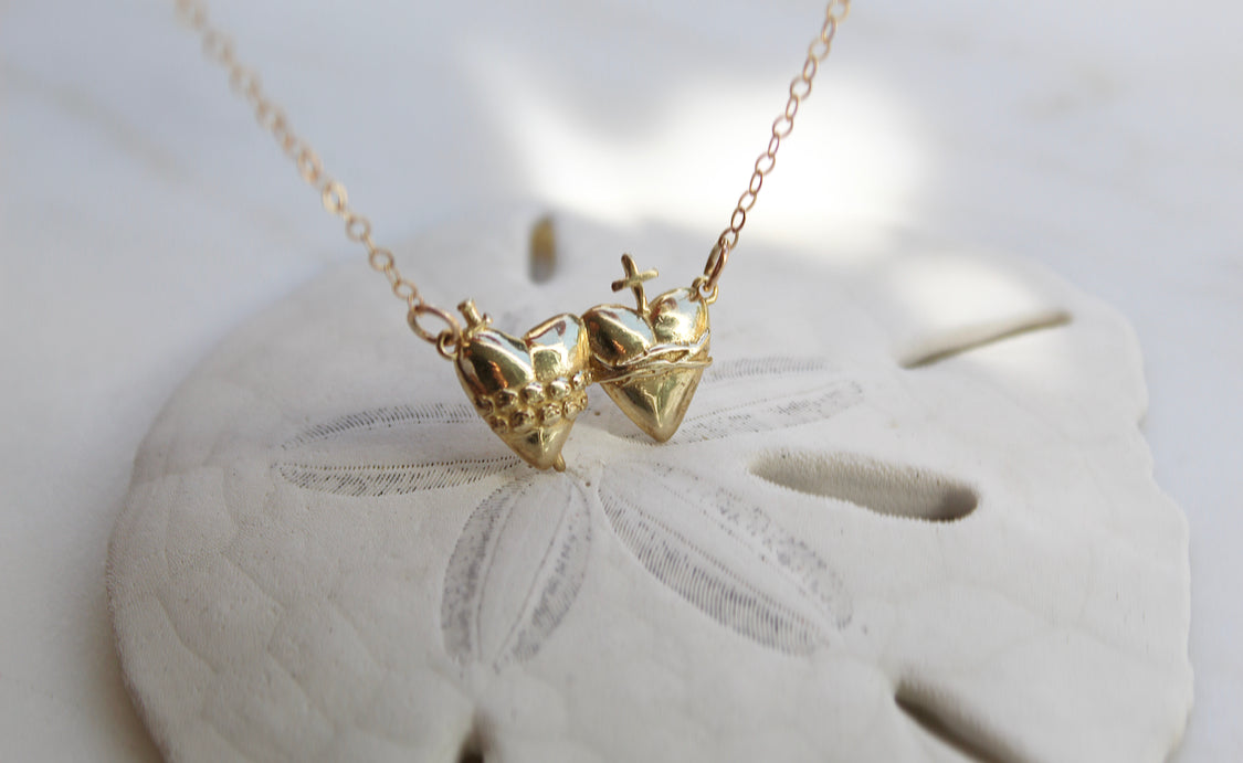 Sacred Heart and Immaculate Heart Necklace