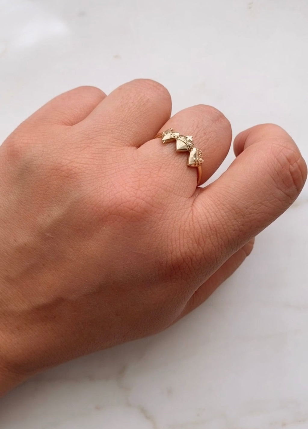 Holy Family Hearts® Ring in 14k Yellow Gold