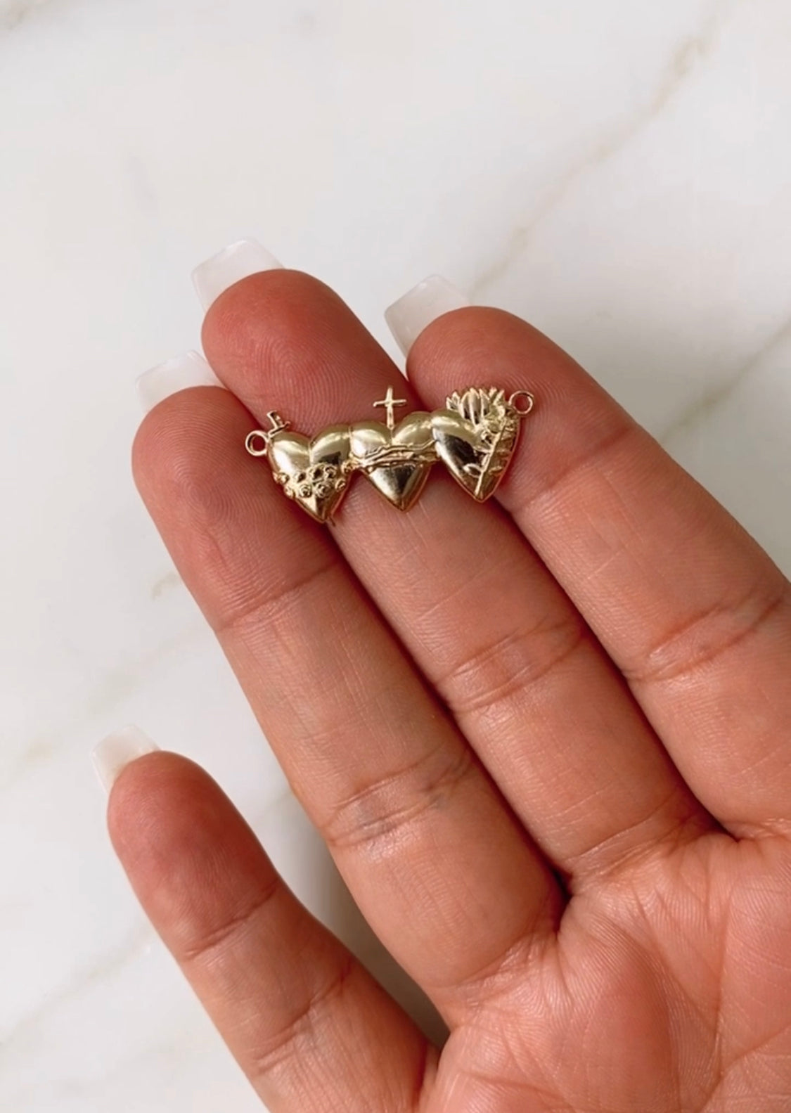 Holy Family Hearts® Necklace in 14k Gold