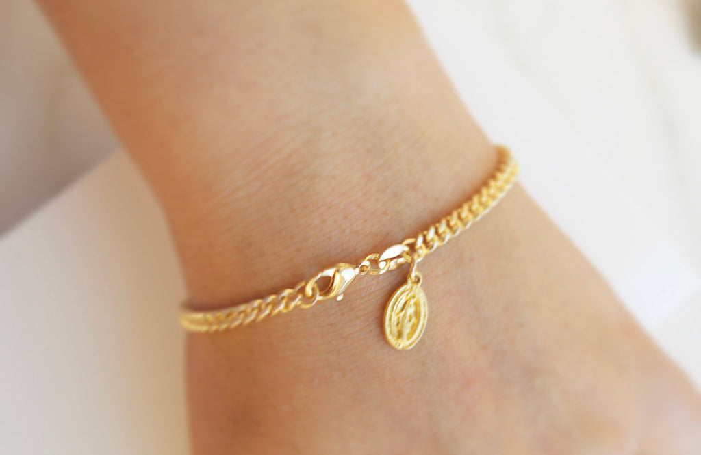 Miraculous Medal Link Bracelet