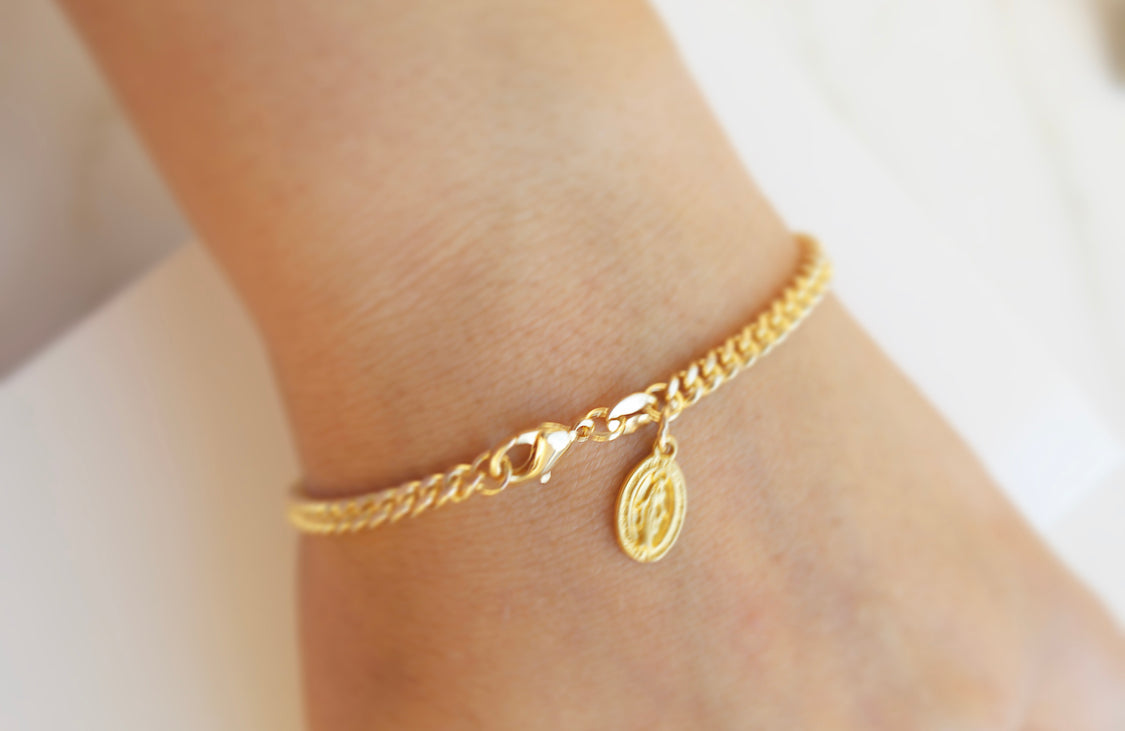 Miraculous Medal Link Bracelet