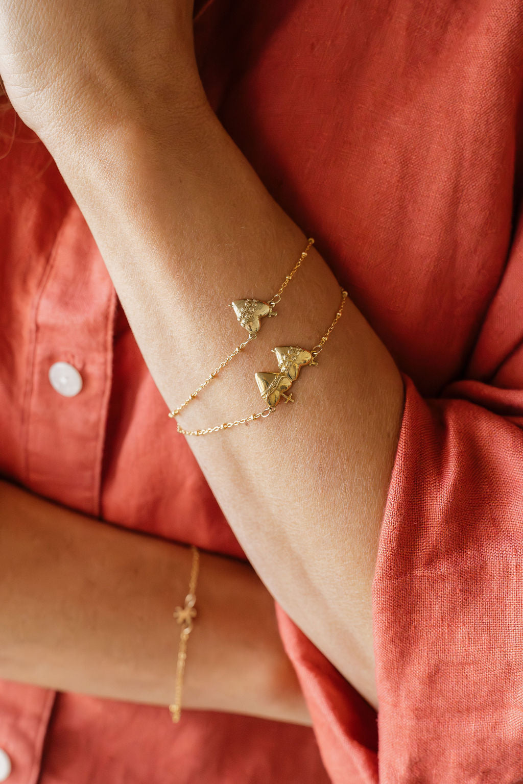 Sacred Heart and Immaculate Heart Bracelet *Made to Order*