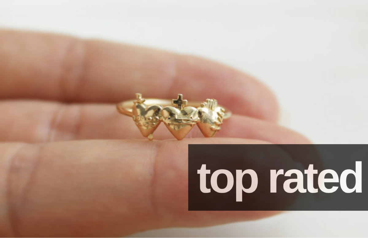 Holy Family Hearts® Ring in 14k Yellow Gold