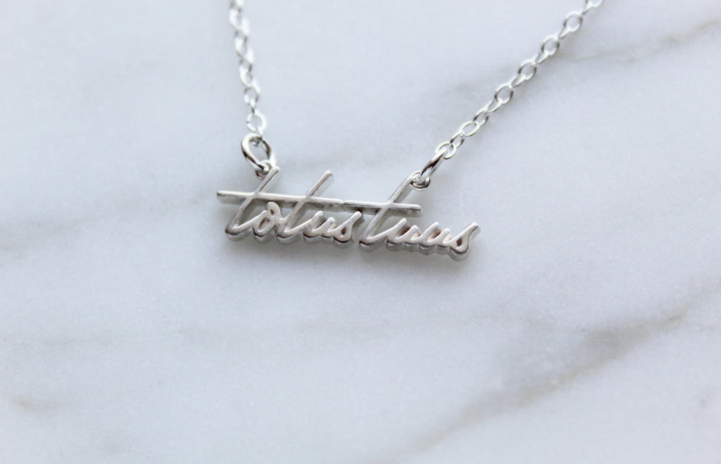 Totus Tuus Necklace in 925 Sterling Silver