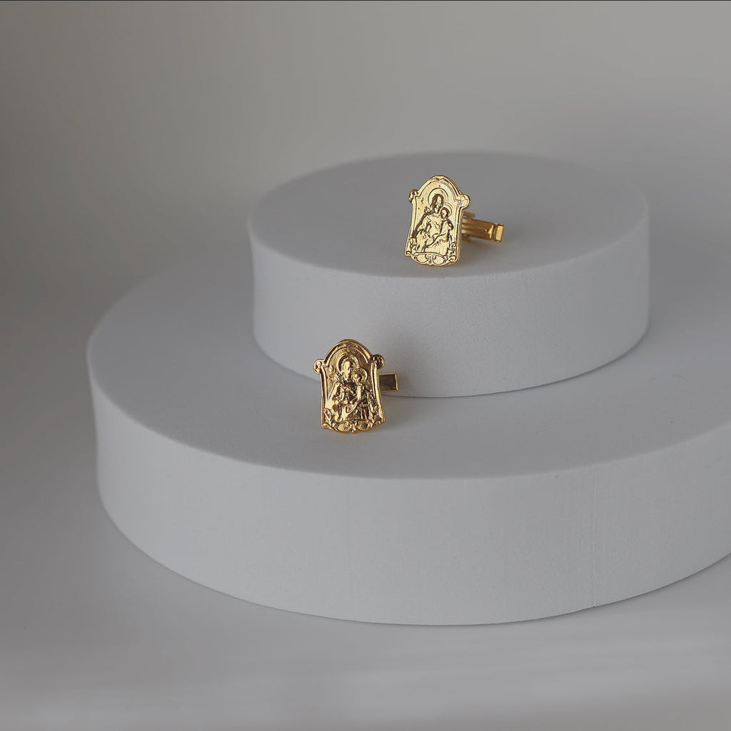 St. Joseph Cufflinks in Gold Vermeil