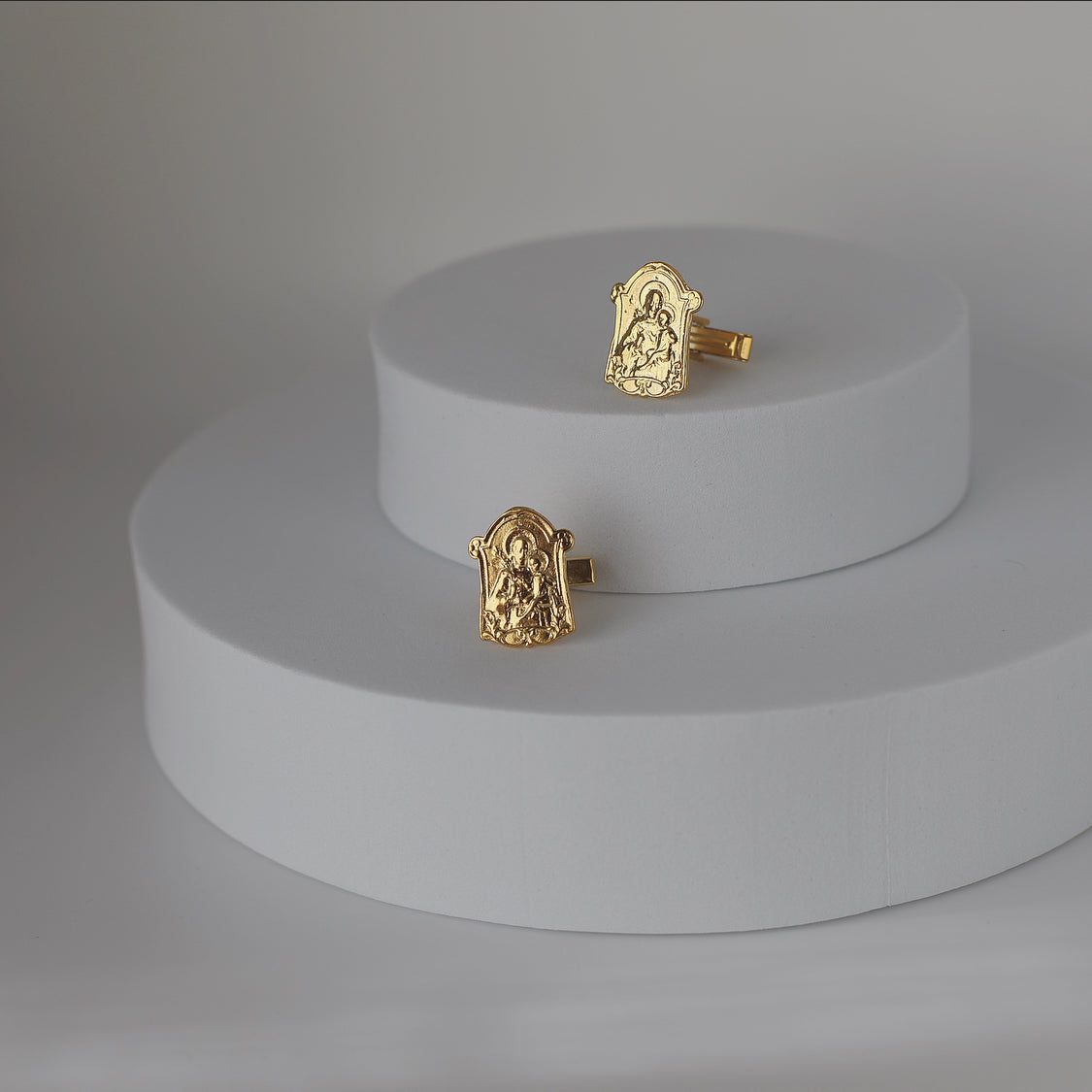St. Joseph Cufflinks in Gold Vermeil
