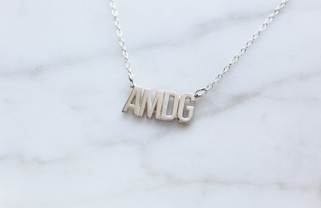 AMDG in Sterling Silver
