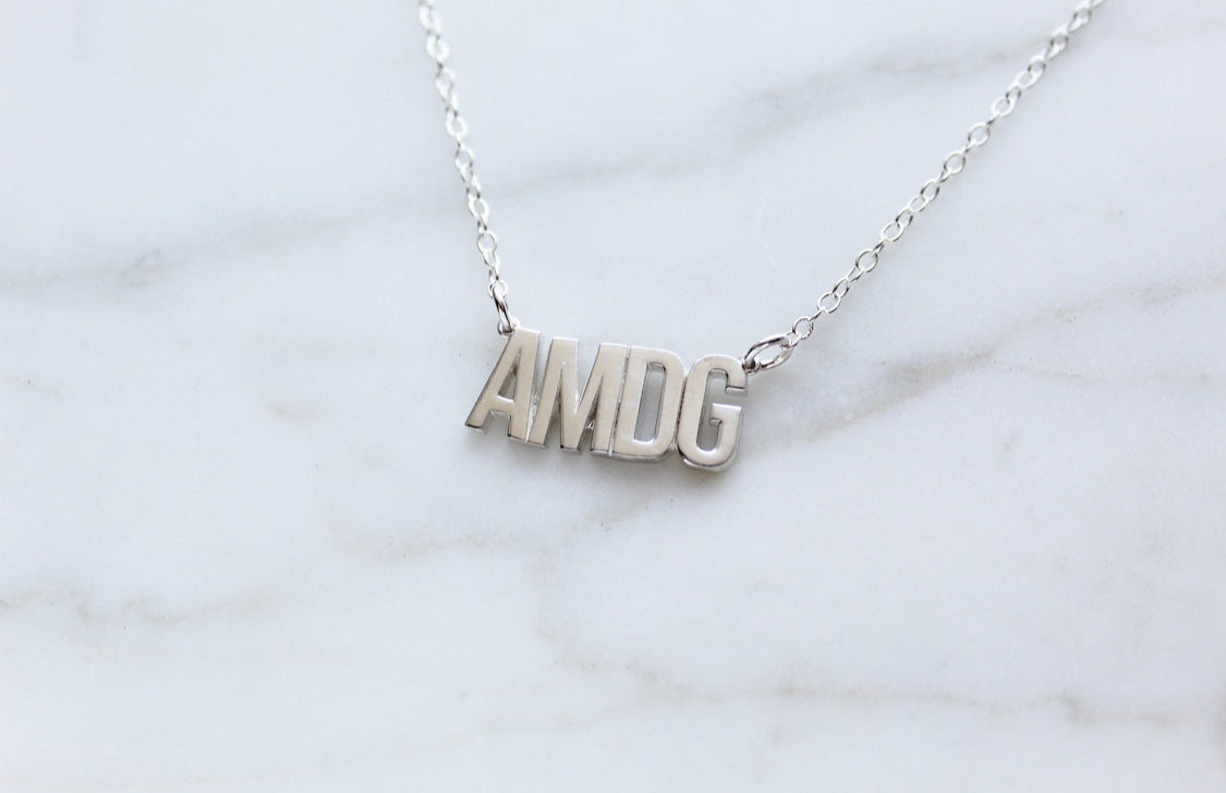 AMDG in Sterling Silver