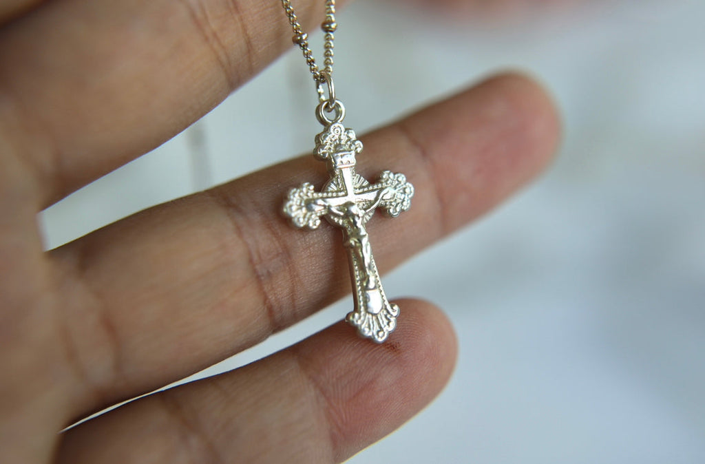 Crucifix Necklace in Sterling Silver