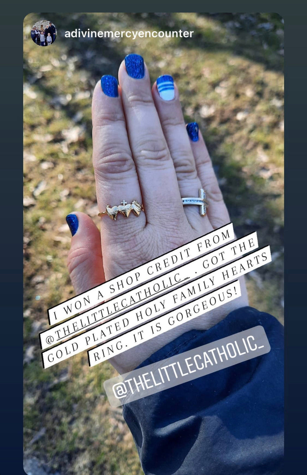 Holy Family Hearts® Ring in Sterling Silver
