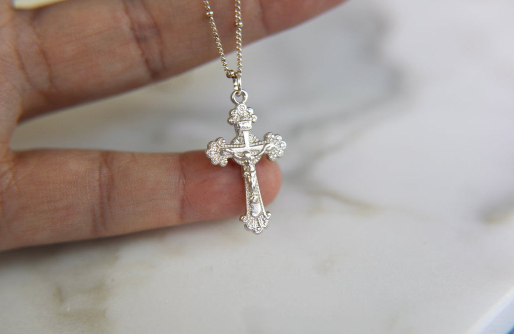 Crucifix Necklace in Sterling Silver